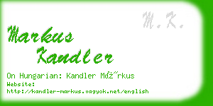 markus kandler business card